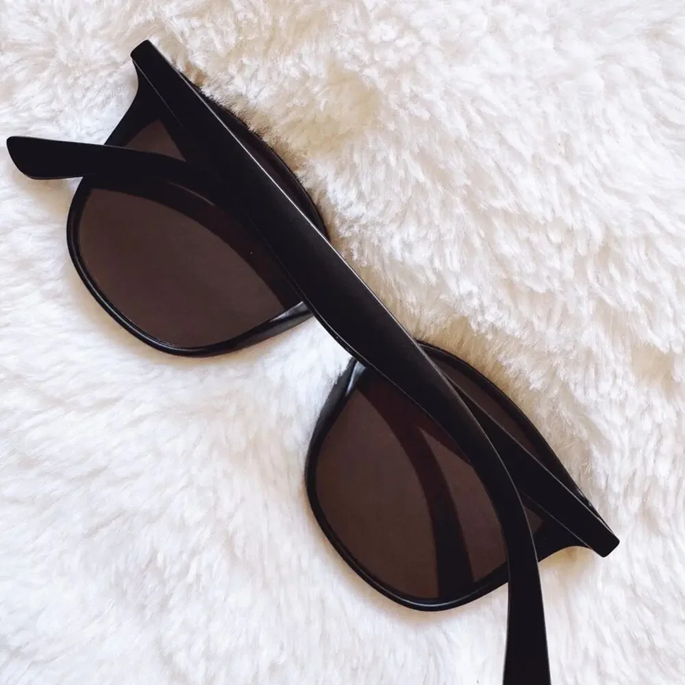 Milo Blue Oversized Oval Horn Rims Sunglasses